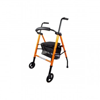 ANDADOR PLEGABLE 2 RUEDAS CON CESTA