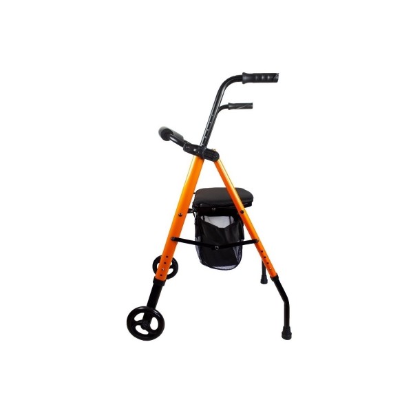ANDADOR PLEGABLE 2 RUEDAS CON CESTA